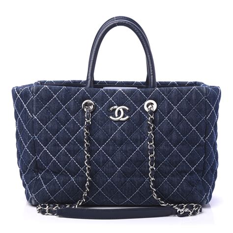 chanel shopper tote fake|chanel denim shopping tote.